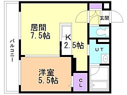 Ｓ−ＲＥＳＩＤＥＮＣＥ桑園 4階1LDKの間取り