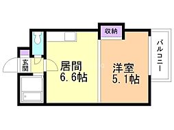 ルナサッポロ（旧ＣＡＳＡ山鼻） 3階