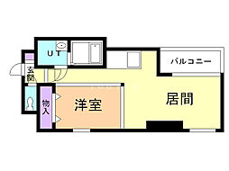 札幌中央レジデンス（旧ＫＷレジデンス札幌中央） 3階1LDKの間取り