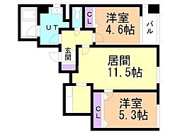 間取図画像 2LDK