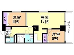 INOVE札幌南7条3 2LDKの間取図画像
