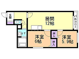 間取図画像 2LDK