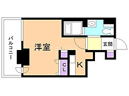 パシフィックタワー札幌 14階1Kの間取り