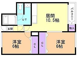 間取図画像 2LDK