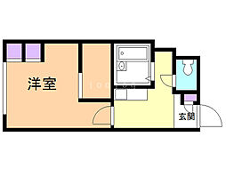 レオパレスセントラル南4条A 1Kの間取図画像