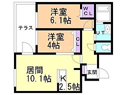 アルファスクエア円山2条 1階/101