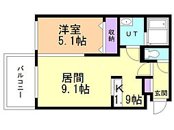 DOLCE.621 1LDKの間取図画像