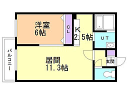 間取図画像 1LDK