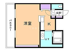e-ハウス ワンルームの間取図画像
