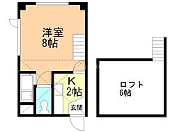 ノースピア23 1Kの間取図画像