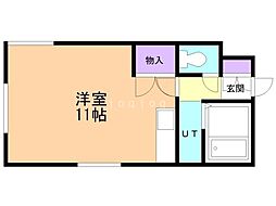 サンクレスト円山 ワンルームの間取図画像