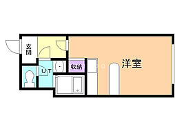 メゾン・ド・エルミタージュ円山 ワンルームの間取図画像