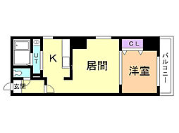 スペース北3条 1LDKの間取図画像