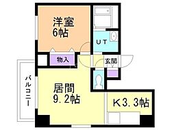 セリオール・ワン 1LDKの間取図画像