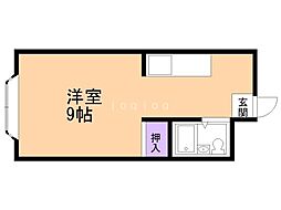 アークパレス桑園 ワンルームの間取図画像