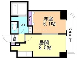 ローレル17 1LDKの間取図画像
