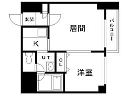 ISグランデ札幌 1LDKの間取図画像