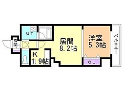 ビッグパレス南5条 1LDKの間取図画像