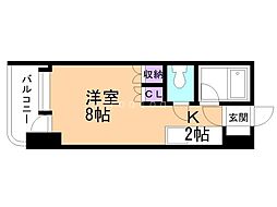アン・セリジェ弐番館 1Kの間取図画像