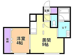 コションロズ 1LDKの間取図画像