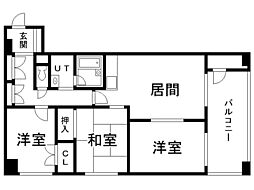 JIすすきのビル 3LDKの間取図画像