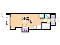 クラシックハイム ワンルームの間取図画像