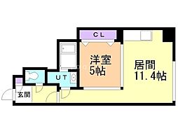 プライムアーバン大通公園1 1LDKの間取図画像