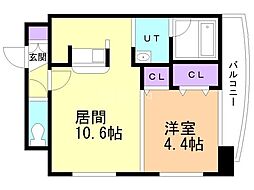ioミナミ3ジョウ 1LDKの間取図画像