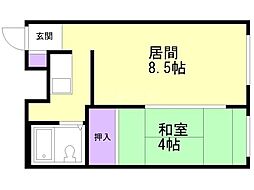 創成グランドハイツ 1LDKの間取図画像