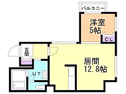 アリスマナーB.L.D 1LDKの間取図画像