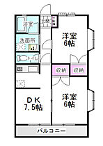 Secret base 203 ｜ 群馬県伊勢崎市間野谷町（賃貸アパート2DK・2階・44.71㎡） その2