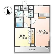 エレガンスII  ｜ 群馬県伊勢崎市国定町２丁目（賃貸アパート1LDK・2階・45.50㎡） その2