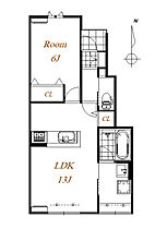 グランミラージュB 102 ｜ 群馬県伊勢崎市若葉町16-4（賃貸アパート1LDK・1階・49.68㎡） その2