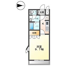 レガリーニ 1階1Kの間取り