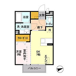 間取図画像 1DK