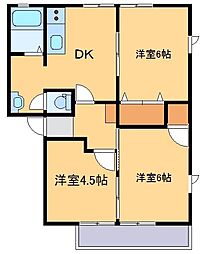 プロヴァンスB 3DKの間取図画像