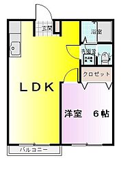 Leono166 1LDKの間取図画像