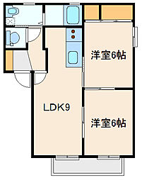 ツイングランデA 2LDKの間取図画像