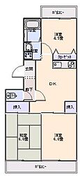 サンシャイン小沢 3DKの間取図画像