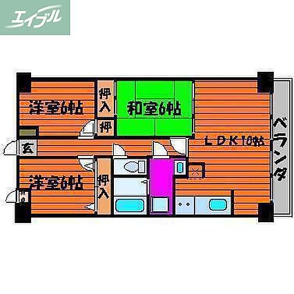 ミヤコハイツ十日市_間取り_0