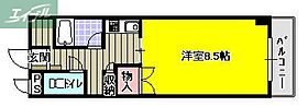 岡山県岡山市北区東古松1丁目3-3（賃貸マンション1K・2階・26.40㎡） その2