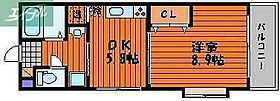 岡山県岡山市北区北長瀬表町2丁目（賃貸マンション1DK・5階・34.20㎡） その2