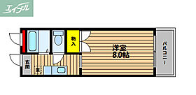 岡山県岡山市北区今8丁目（賃貸マンション1K・1階・26.32㎡） その2