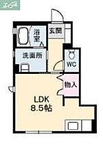 岡山県岡山市北区今6丁目（賃貸アパート1R・1階・27.13㎡） その2