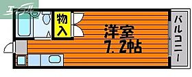 岡山県岡山市北区奥田1丁目（賃貸マンション1R・2階・18.80㎡） その2