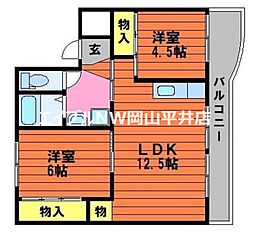 KAITERRACE1 2LDKの間取図画像