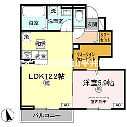 マーメゾン新福 1LDKの間取図画像