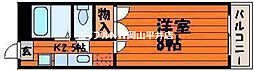 OKANO2 1Kの間取図画像
