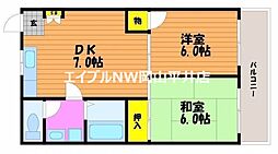 ドミール89 2DKの間取図画像