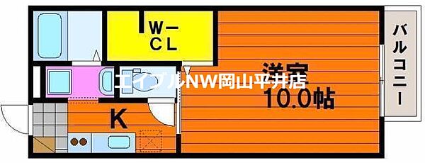 岡山県岡山市南区豊成1丁目(賃貸アパート1K・2階・30.69㎡)の写真 その2